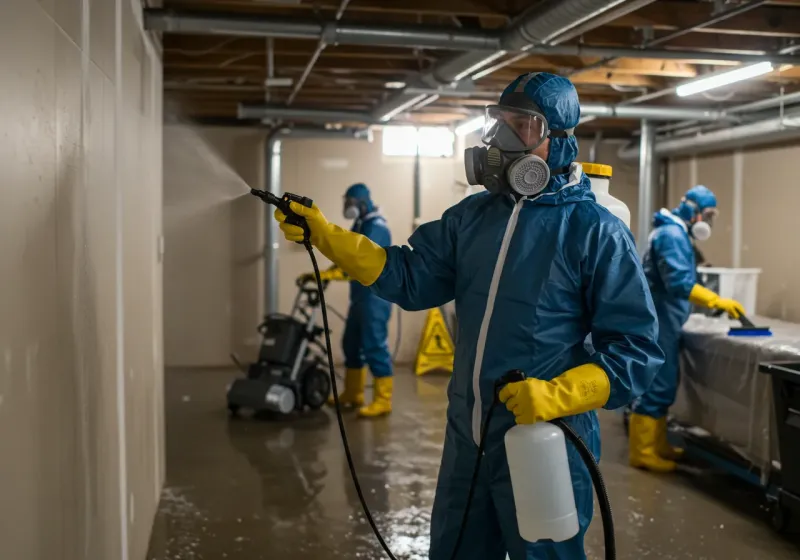 Basement Sanitization and Antimicrobial Treatment process in New Square, NY